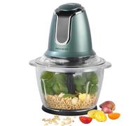 Progress Glass Chopper 2 Speeds Turbo Function 1.2 L Capacity Shimmer Green 500W