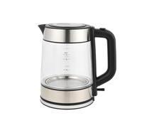 Progress Glass Kettle - 1.7L Capacity With Water Level Indicator, LED Blue Light Illumination, 360° Swivel Base, Anti-Limescale Filter, Cordless, Boil-Dry Sensor, Auto Shut-Off, 2200W