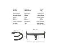 PROGRESS INTEGRATED POWER HANDLEBAR PG-245 90 MM COCKPIT INTEGRADO CARBON ROAD