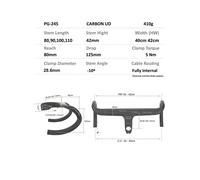 PROGRESS INTEGRATED POWER HANDLEBAR PG-245 CARBON ROAD