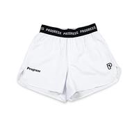 Progress Jiu Jitsu Academy Board Shorts | Comfortable & Durable BJJ Shorts | Mens BJJ Gym Wear | Competition & Training, White, 38