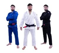 Progress Jiu Jitsu Academy Gi | Lightweight BJJ Gi with Free White Belt | Tear-Resistant Jiu Jitsu Kimono for Training & Competition | Men's & Women's Kimono (White, A3L)