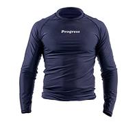 Progress Jiu Jitsu Academy Long Sleeve SleeveRashguard | Flexible and Durable BJJ Rash Guard | Moisture-Wicking Compression Tops for Men and Women | 80% Polyester/20% Spandex Black M
