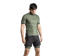 Progress Jiu Jitsu Academy+ Short SleeveRashguard | Flexible and Durable BJJ Rash Guard | Moisture-Wicking Compression Tops for Men and Women | 80% Polyester/20% Spandex (XXL Khaki)
