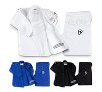 Progress Jiu Jitsu Kids Academy Gi | BJJ Gi for Kids with Free White Belt | Lightweight Kids Kimono | Tear-Resistant Kids BJJ Gi | Youth Jiu Jitsu Gi for Training & Competition | White - M00