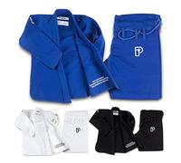 Progress Jiu Jitsu Kids Academy Gi | BJJ Gi for Kids with Free White Belt | Lightweight Kids Kimono | Tear-Resistant Kids BJJ Gi | Youth Jiu Jitsu Gi for Training & Competition | Blue - M2