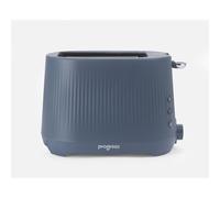 Progress Mellow 2-Slice Toaster - 7 Variable Browning Controls, 750W, Defrost, Reheat & Cancel Functions, Wide Self-Centring Slots, Removable Crumb Tray, Toasts Bread, Bagels & More, Blue