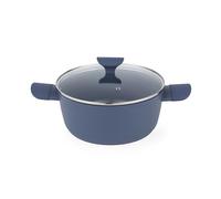 PROGRESS Mellow 24 cm Stockpot - PFAS-Free Ceramic Non-Stick Coating, Lid Included, Induction Suitable, Small Healthy Cooking Pot, Stew, Casserole, Soup, Curry, Forged Aluminium, Non-Toxic