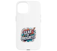 Progress Mindset Innovation Gear Motivation Graphic Case for iPhone 15