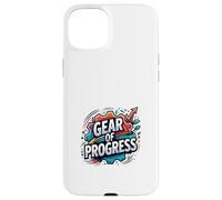 Progress Mindset Innovation Gear Motivation Graphic Case for iPhone 15 Plus