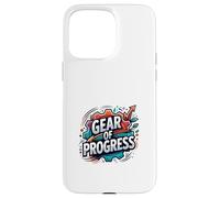Progress Mindset Innovation Gear Motivation Graphic Case for iPhone 15 Pro Max