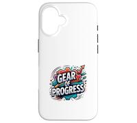 Progress Mindset Innovation Gear Motivation Graphic Case for iPhone 16