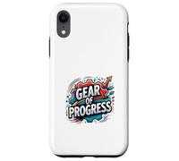 Progress Mindset Innovation Gear Motivation Graphic Case for iPhone XR