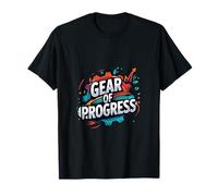 Progress Mindset Innovation Gear Motivation Graphic T-Shirt