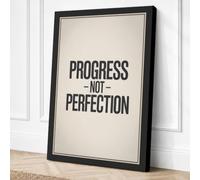 Progress Not Perfection Canvas Wall Art Print 18x12 Inch (46 x 30 cm)