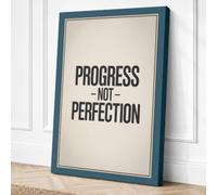 Progress Not Perfection Canvas Wall Art Print 24x16 Inch (61 x 41 cm)
