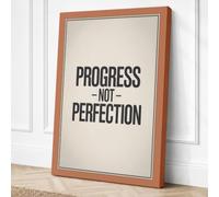 Progress Not Perfection Canvas Wall Art Print 36x24 Inch