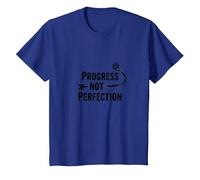 Progress Not Perfection Motivational Growth Mindset Quote T-Shirt, Kids, Royal Blue, 4 Years