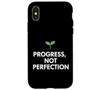 Progress Not Perfection Motivational Quote For Achievers Case for iPhone X/XS