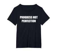 Progress Not Perfection T-Shirt, Women's Plus, Black, 3X