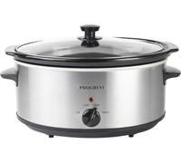 Progress Oval Slow Cooker in Silver, Size 6.5 Litre | Charlies
