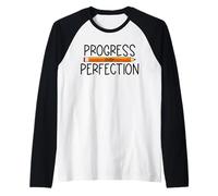 Progress Over Perfection Back to School Teacher Raglan Baseball Tee