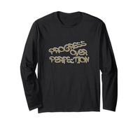 Progress Over Perfection Graffiti Motivation Long Sleeve T-Shirt