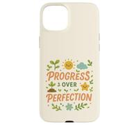 Progress Over Perfection Motivational Cute Kawaii Nature Case for iPhone 15 Plus