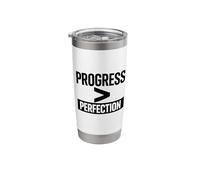 Progress Over Perfection Motivational Mindset Quote Stainless Steel Insulated Tumbler