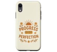 Progress Over Perfection Motivational Nature Sun Flowers Case for iPhone XR