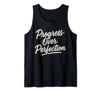 Progress Over Perfection Motivational Self-Improvement Tank Top