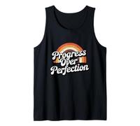 Progress Over Perfection Retro Motivational Unisex Tank Top