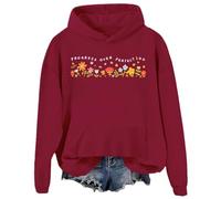 Progress Over Perfection Sweatshirt Women Men Teacher Hoodies Flower Graphic Top Claret