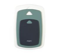 Progress 3-Piece Plastic Chopping Board Set - Multi-Size Cutting Boards for Kitchen & Food Prep, Small, Medium & Large, Dishwasher Safe, for Meat, Vegetables & Bread, Grey, Green & White