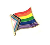 Progress Pride Flag LGBT Rainbow Love Gay Metal Enamel Pin Badge