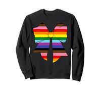 Progress Pride Flag Rainbow Bow LGBTQ Love Inclusion Sweatshirt