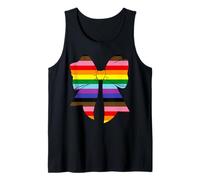 Progress Pride Flag Rainbow Bow LGBTQ Love Inclusion Tank Top