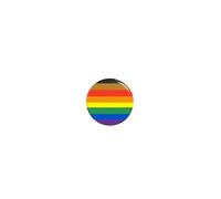 Progress Pride Rainbow Badge - Inclusive Lesbian Gay Bisexual Transgender Q+ Button Pin | Pride Flag Accessory for Festivals, Events, Work & Everyday Wear