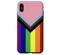 Progress Pride Rainbow Flag LGBT+ Trans and Queer Inclusive Case for iPhone XS Max