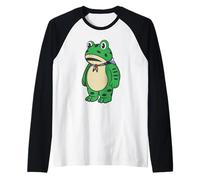 Progress Rainbow Portland Frog Cute Pride Month Raglan Baseball Tee