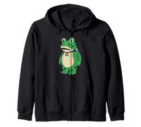 Progress Rainbow Portland Frog Cute Pride Month Zip Hoodie