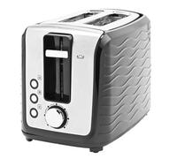 Progress Wave Textured Toaster - 7 Browning Levels, 2 Slice Toaster, Reheat, Defrost, Cancel Function, High-Lift Eject, Crumpets, Bagels, Removable Crumb Tray, Self-Centring, 900W, EK6089PBLK