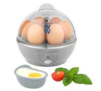 PROGRESS WW EK5255WW Electric Egg Cooker with 2 Poachers, 6 Egg Capacity, Soft or Hard Boiled, Poached, Breakfast, Brunch, Egg Piercer, Power On Button, 430 W