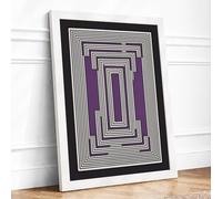 Progression Geometric Framed Wall Art Print A2 (59.4×42cm) White, Wall Decor for Living Room, Bedroom, Office & Home, Ready to Hang, Art Gift