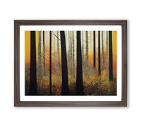 Progressive Autumn Forest Framed Print | A3 Walnut Framed Wall Art | Ready to Hang | Modern Landscape Picture | Living Room Bedroom Lounge Office