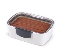 Progressive International Prepworks Mini Deli ProKeeper Air Tight Silicone Sealed Food Storage Container with Clear Dry Erase Compatible Lid, 5.75 Inches Long