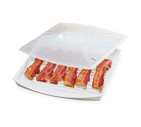 Progressive International PS-66LID Prep Solutions Microwavable Bacon Grill, Plastic, White