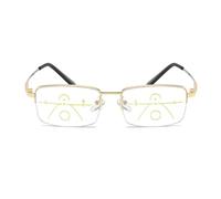 Progressive Multi-focal Reading Glasses with Blue Light Protection for Near and Far Use, Super Elastic Memory Frame