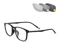Progressive Multi-Focus Reading Glasses, Color Transition Sunglasses for Men And Women with UV400 Reader,Black,+1.50