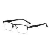Progressive Multifocal Reading Glasses, Men's Fashion Color Changing Transition Lens Presbyopia Uv400 Sunglasses,Black,+1.50